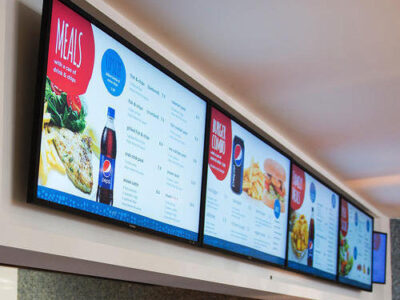 شاشات العرض الذكية الخاصة بالمطاعم