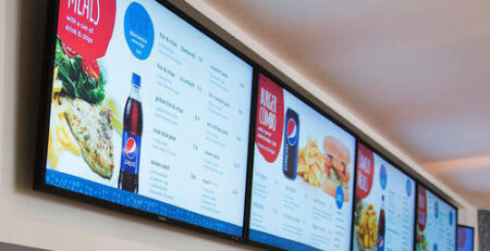 شاشات العرض الذكية الخاصة بالمطاعم